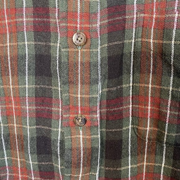 Polo by Ralph Lauren Glover Button Front Shirt Size Large 100% Wool Tartan Plaid - Picture 3 of 4